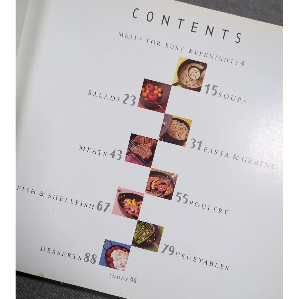 1996 Calphalon Cooks Weeknights Uncomplicated Dishes for Busy People 1st Edition